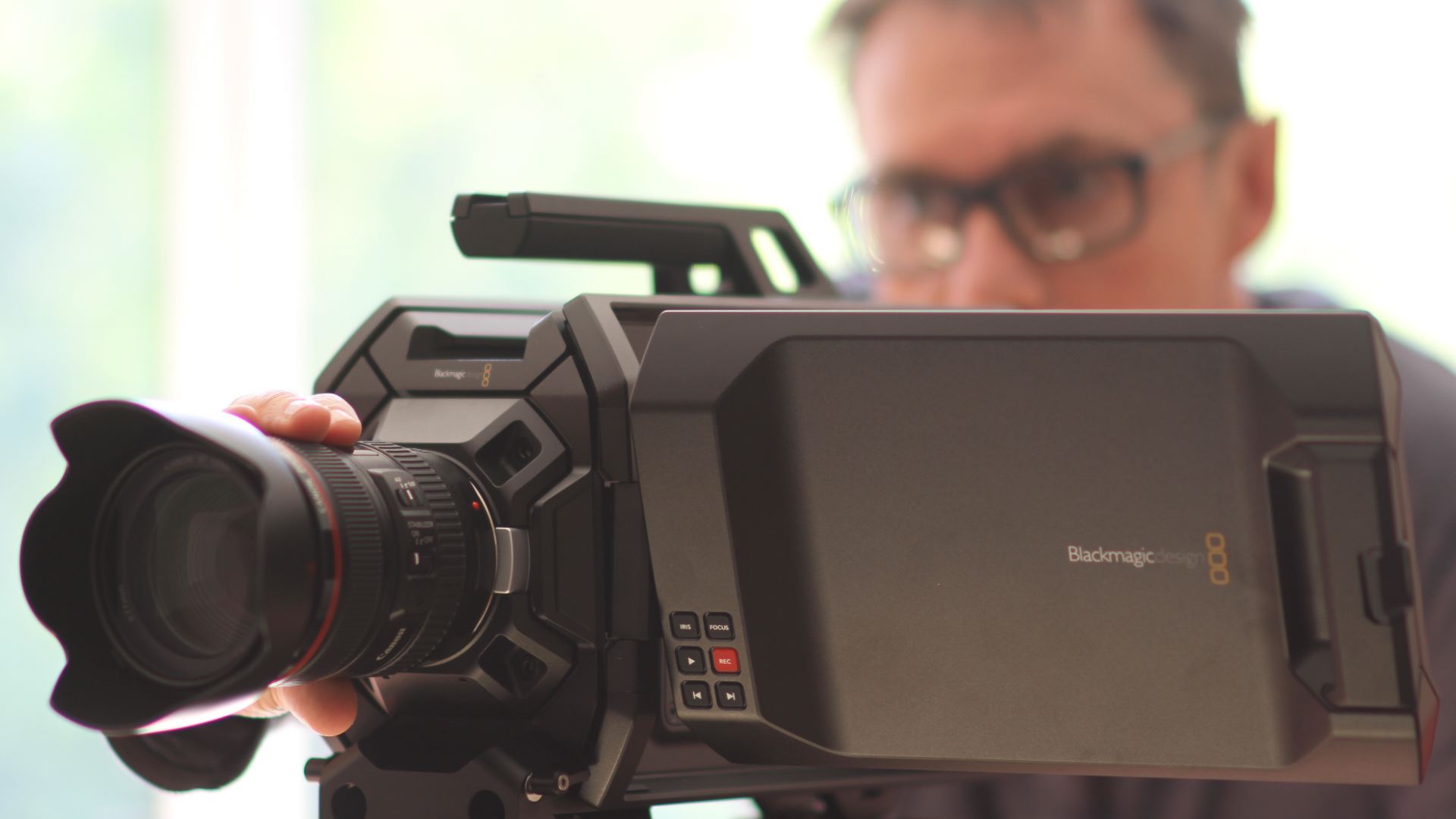 Paul Cadogan with Definitive Video Productions new 4K camera Paul Cadogan with Definitive Video Productions new 4K camera